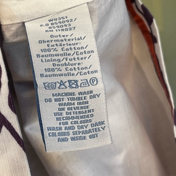 Boden Purple and White Floral Sleeveless Dress. Sixe 12R - Picture 6 of 10